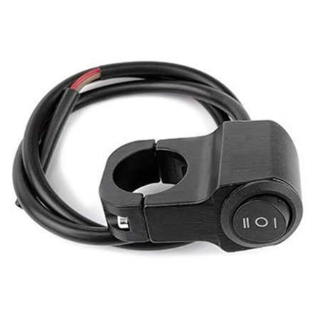 Motorsykkel Lysbryter Aluminiumlegering Motorsykkel PÅ AV Trykknapp Styre Styrvippbryter for Modifisering Svart