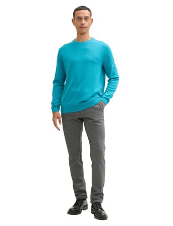 Tom Tailor Basic Crewneck Knit - Blue - S
