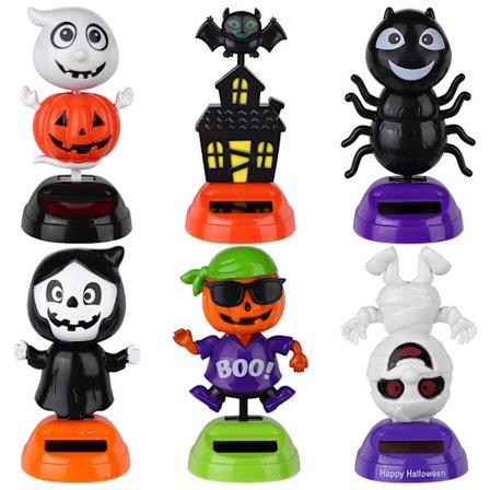 6 stk. Halloween Solcelledrevne Dansende Legetøj Halloween Dansende Figur