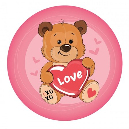 Teddybjörn S-formad kudde, dekorationskudde 36×36 cm