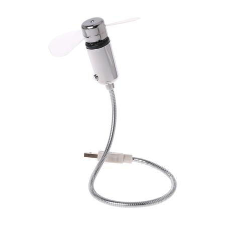 Mini USB LED -kellotuuletin reaaliaikanäytöllä, USB virralla vilkkuva reaaliaikainen kellojäähdytystuulettimet Hiljainen Hanhenkaula-tuuletin