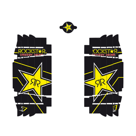 Radiatorbeschermingsstickers Blackbird Rockstar Energy - Husqvarna FE 501 2014-2016