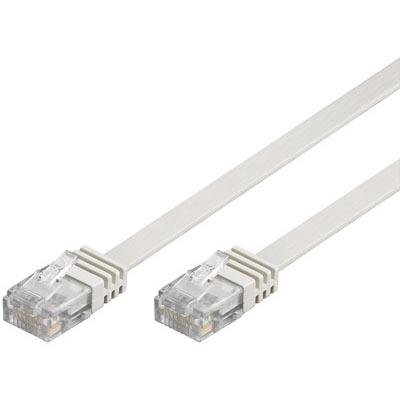 Deltaco TP-610V-FL - Koblingskabel - RJ-45 (hann) til RJ-45 (hann) - 10 m - UTP - CAT 6 - hvit