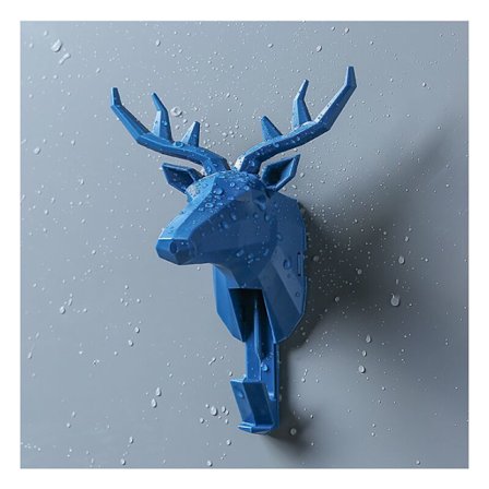 Sininen Hirvi Eläimen Pääkoukku Vaatekoukku Vaateripustin Naulakko Pyyhekuivain Seinäkoukku Kotiin