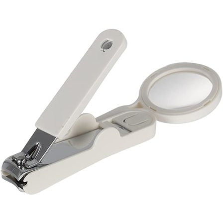 Ekstra stor negleklipper i rustfritt stål med forstørrelsesglass Negleklipper i glass Tånegler for eldre, Profesjonell negleklipper Reduserer 