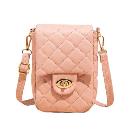 Casual mobil taske til damer med møntpung, fuldt matchende pink