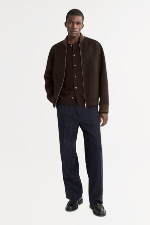 Soft Goat - Men's Bomber Jacket - Kashmirjacka - S - Mocha