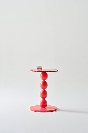 Jotex - Sidobord ø 44 Cm Mangoträ Röd IVES - Köp Sidobord & småbord hos Jotex