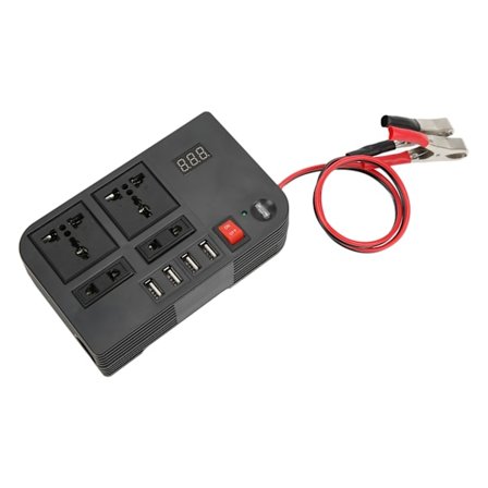 Strömomvandlare Modifierad Sinusvåg 12V till 220‐240V 600W Svart Inverter Universal för Bil