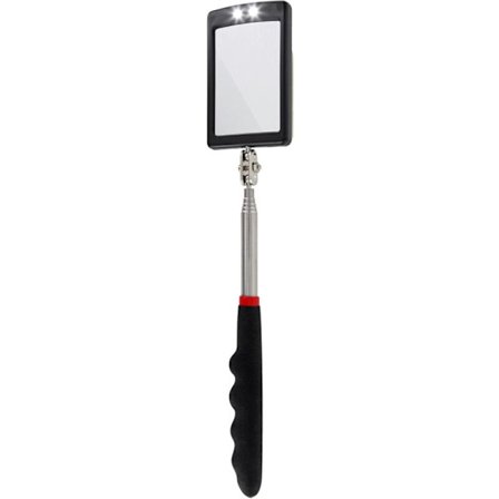 Ultra tynn teleskopisk LED-speil - Batteri inkludert - Veldig klart