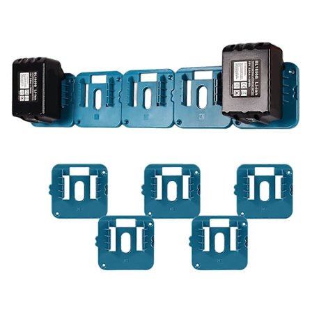 5 stk. batteriholder for Makita 14-18V batteri, skalerbar veggmontering for Makita-batteri
