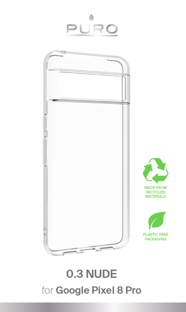 PURO Google Pixel 8 Pro 0.3 NUDE ultra slim TPU case, transparent