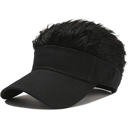 Trendy caps for men on the street, outdoor sun hats, wig baseball caps with wigs, suitable for clothing matching, changing hairstyles