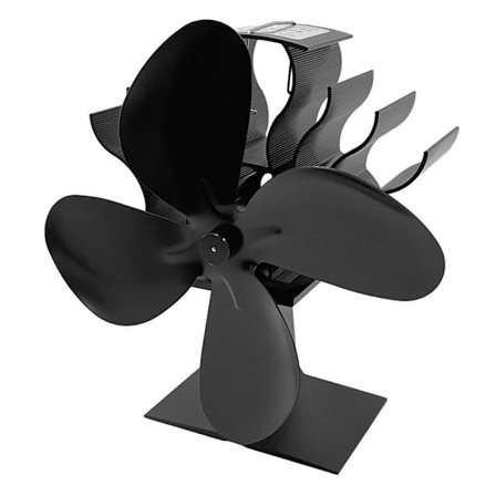 Kaminfläkt med 4 blad – effektiv värmespridare för vedspis och