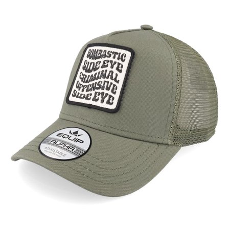 Iconic - Verde trucker Boné - Bombastic Side Eye Patch Olive Trucker @ Hatstore