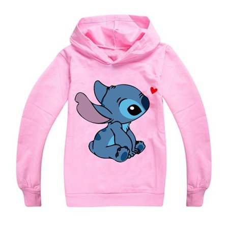 Barn Lilo Stitch Pocket Hettegensere Genser Topp Genser Genser k