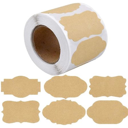 Kraft Etiketklistermærker, 500 stk. Bageetiketklistermærker, Selvklæbende Kraft Fryser