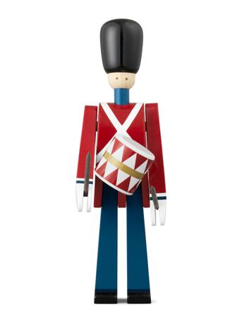 Trommeslager Small Rød/Blå/Hvit Toys Playsets & Action Figures Wooden Figures Multi/mønstret Kay Bojesen
