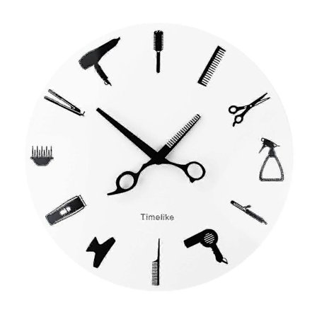 Barber Stylist Værktøj Væg Ur Moderne 3d Quartz Lydløs Skønhed Hår Salon Ure Ur Til Hjemmet