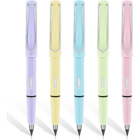 oändlig penna, 5 st eviga pennor med suddgummi återanvändbar för evigt penna oändlig penna