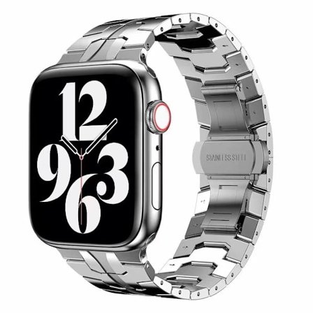 Apple Watch (45 mm) klockarmband i rostfritt stål - Silver