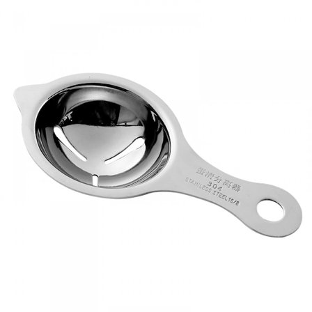 Eggeskiller, eggeplomme, hvit filter, matkvalitet eggeskiller, rustfritt stål eggesil, kjøkkenutstyr, matlaging/bakerverktøy eggeuttrekker