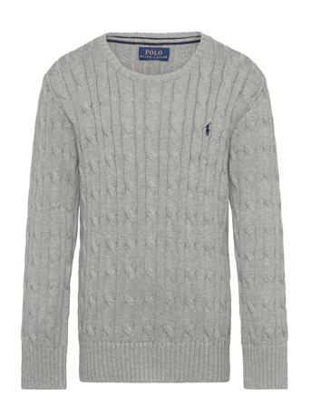 Combed Cotton-Ls Cable Cn-Tp-Swt Ralph Lauren Kids Grey