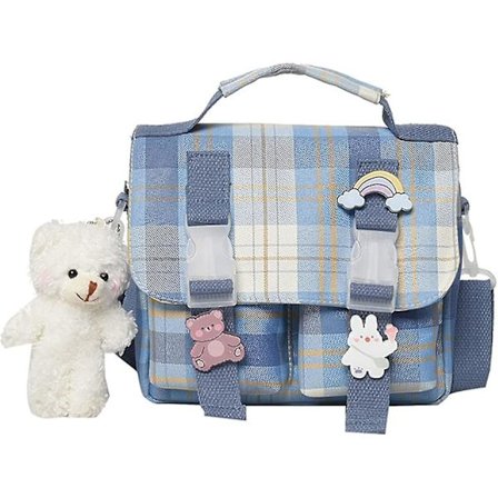 Rygsæk Japansk Skole Håndtaske Holdbar Rygsæk Bogtaske Æstetisk Taske Til Skole, Blå