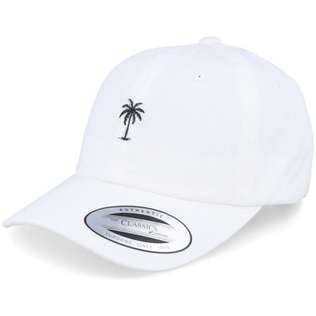 Kiddo Cap - White unconstructed Caps - Kids Summer Palm Logo White Dad Cap @ Hatstore