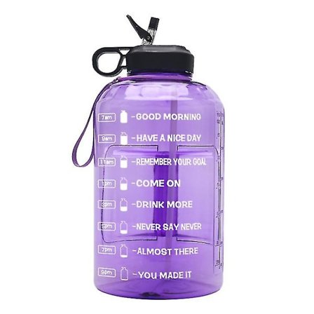 3,78 l stor vandflaske hydrering med motiverende tidsmarkørpåmindelse