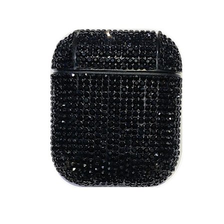 Blinkende hovedtelefonetui til AirPods (sort), luksuriøs funklende