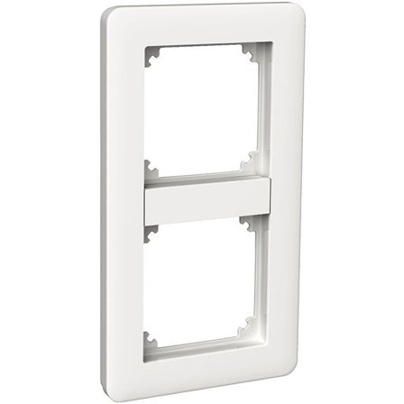 Schneider Electric Exxact Primo Kombinationsram vit, blank 2 fack, Strömbrytare & vägguttag