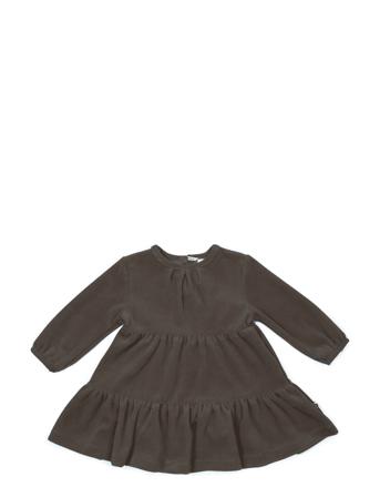 Dress Velour, Dark Mole Dresses & Skirts Dresses Partydresses Brun Smallstuff