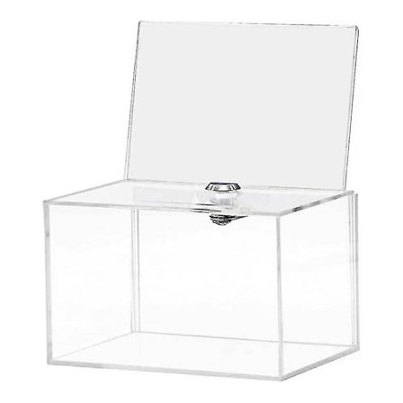 Akryl donasjonsboks - Boks for avstemning, veldedighet, meningsmålinger, undersøkelser, konkurranser, konkurranser, råd, tips