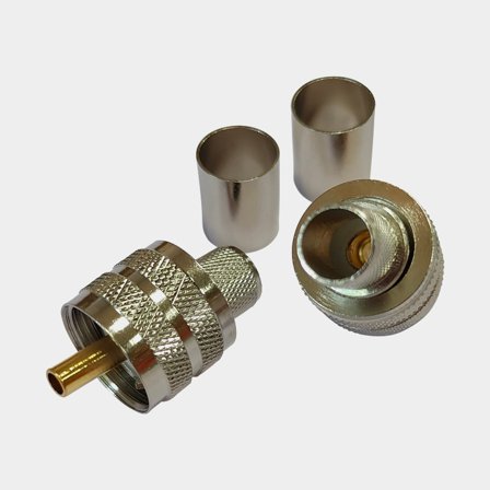 Złącze VHF PL259 1852-Marine, do kabla RG213, crimp, 2-pack - Jachtowa