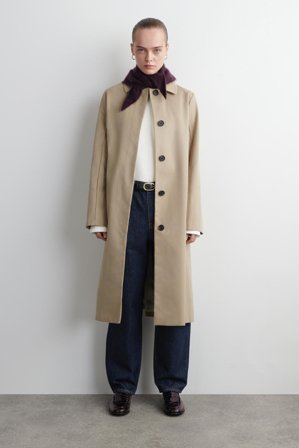 COS Women's Brushed-Cashmere Neck Scarf in Red