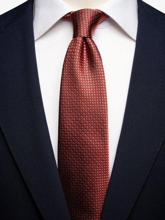 John Henric Men's Terrakotta Krawatte Gemustert Size 7,5