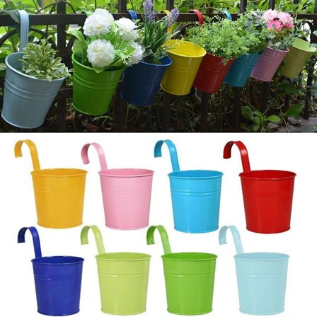 Jern/Metal Hængende Plantepotte til 8 Potter Balkon Havemur Hængende