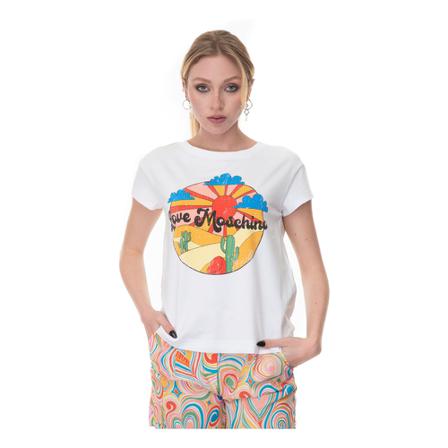 Love Moschino T-shirt Hvid, Dame