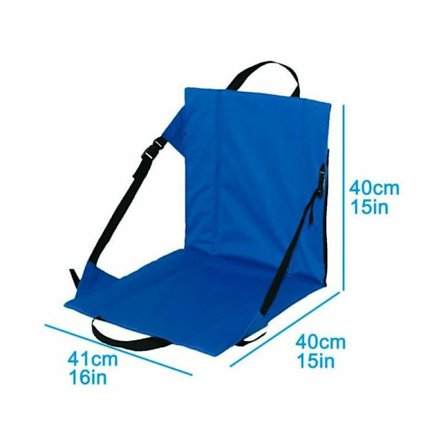 Campingstol Fällbar Stadion Säte med Ryggstöd, Halvfällbar Golvstols Lätt Oxfordtyg Vadderade Stolar, för Fält, Hem