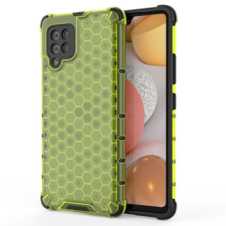 Honeycomb Armor Bumper Skal Galaxy A42 5g - Grön