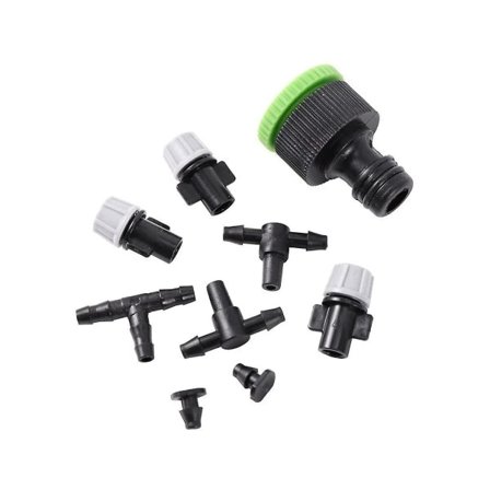 Dim Spray -kastelujärjestelmä, kannettava sumutus, automaattinen kastelu, 20 m puutarhaletku, suihkusuutin 4/7 mm