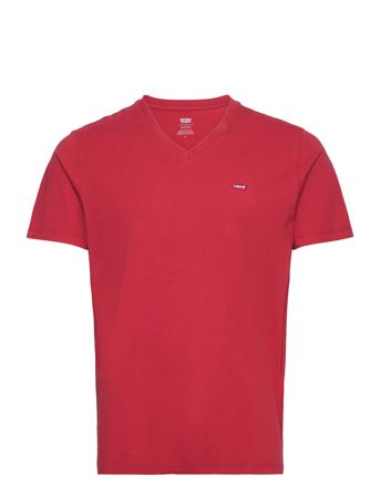 Original Hm Vneck Rhythmic Red T-shirts Short-sleeved Rød LEVI ́S Men*Betinget Tilbud