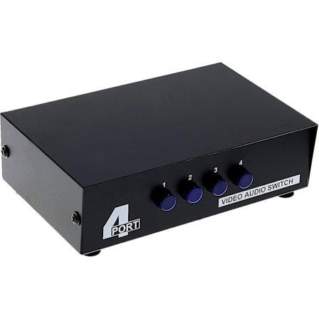4-vejs AV Switch RCA Switcher 4 Ind 1 Ud Komposit Video L/r Stereo Audio Vælgerboks Til DVD STB Spillekonsoller, Standard RCA Stik
