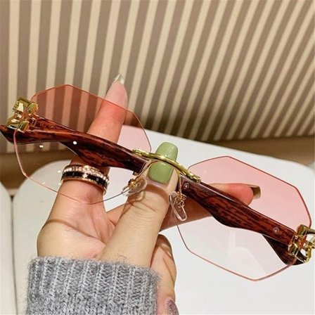 Solbriller uden indfatning Leopardhoved solbriller GRADIENT PINK