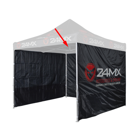 24MX 3-Pack Tältväggar Svart