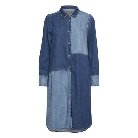 Culture Paola Shirt Kjole Blå, Dame