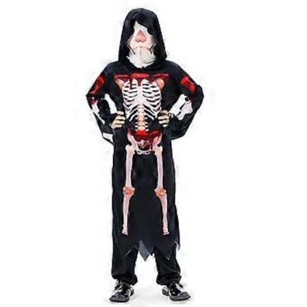 Barnekostyme Død Halloween Dødskappe Ljå Kostyme Barn Dødsantrekk for Barn Gutt Jente Z 009 XL(XL Z 009)