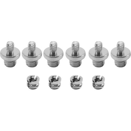 10 stk. 1/4 tomme og 3/8 tomme kameraskrueadapter-konverteringssett med gjenger for kulehode, monopod, stativ, lampeholder, skulderrigger