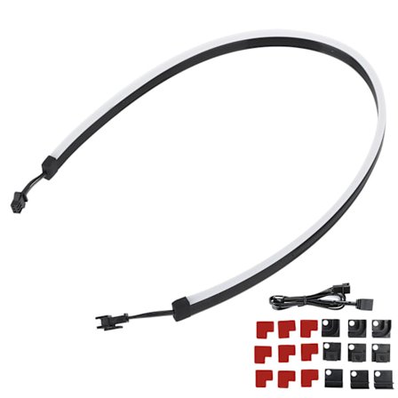 21,7 tommers ARGB lys fargerik dekorativ LED-stripe 5V 3Pin adresserbar fleksibel montering for datamaskinkasse